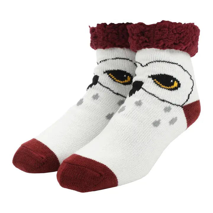 Harry Potter Hedwig Faux Sherpa Women's Slipper Socks