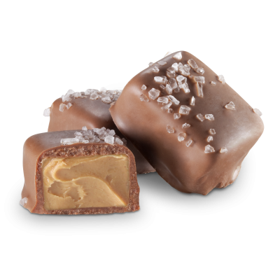 Milk Chocolate Peanut Butter Meltaways w/ Sea Salt