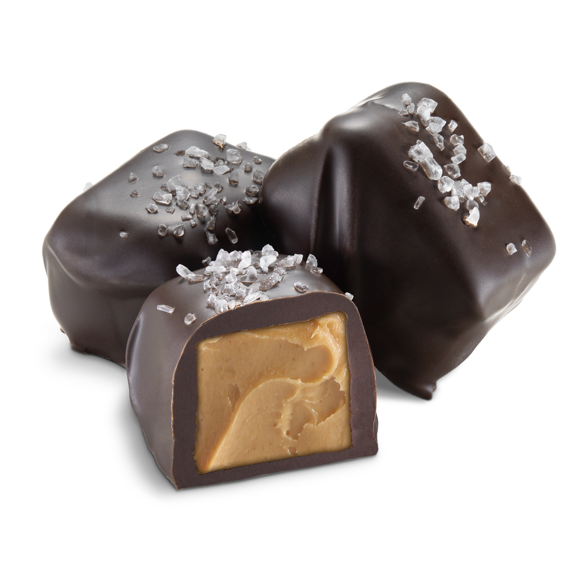 Dark Chocolate Peanut Butter Melts w/ Sea Salt