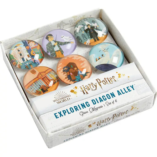 Exploring Diagon Alley Glass Magnet Set (Set of 6)