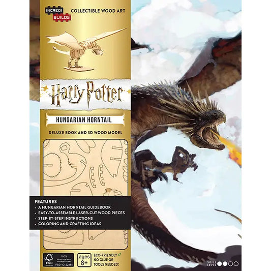 Incredibuilds: Harry Potter: Hungarian Horntail Deluxe Book and 3D Wood Model Set