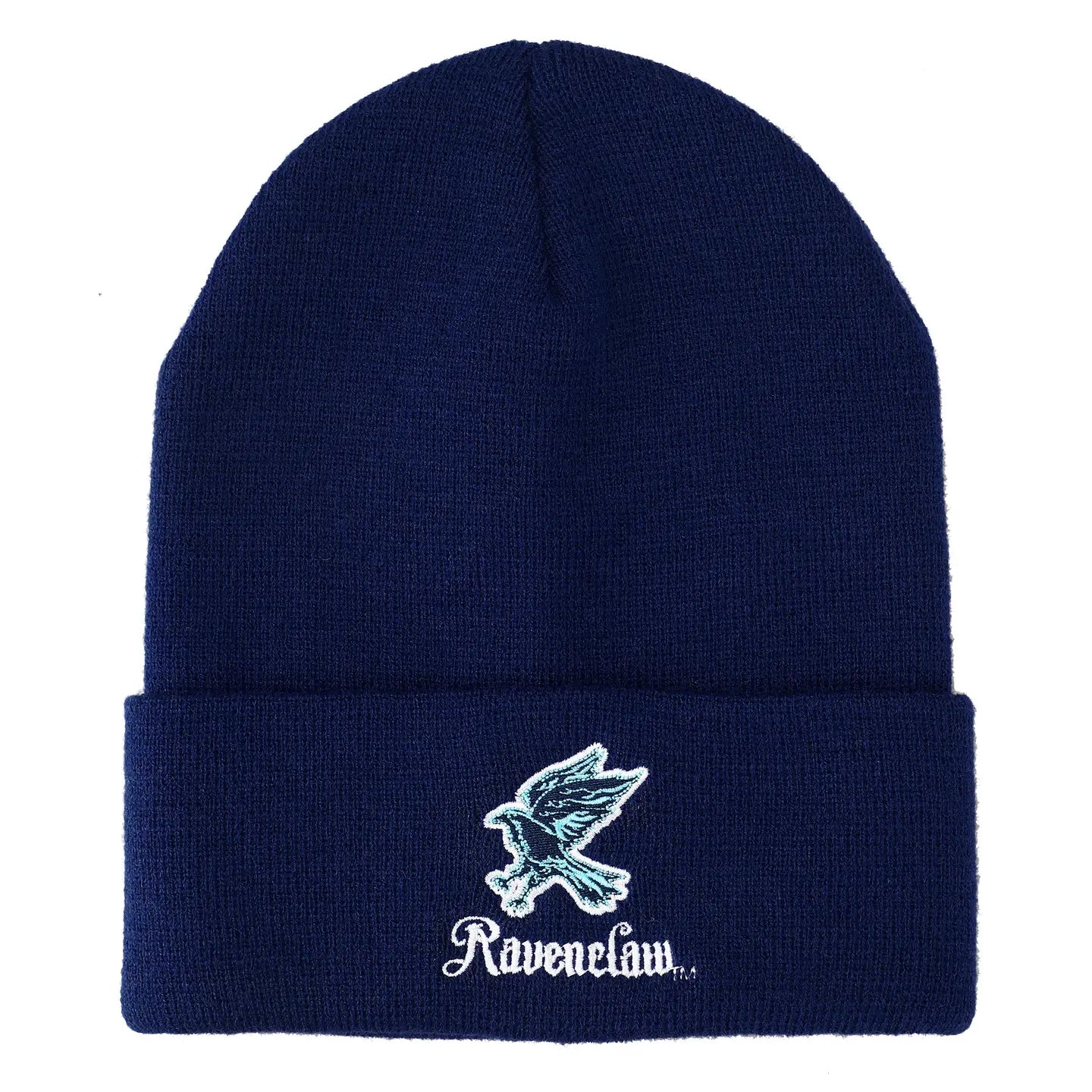 Harry Potter Ravenclaw Eagle Navy Embroidered Logo Cuffed Knitted Beanie