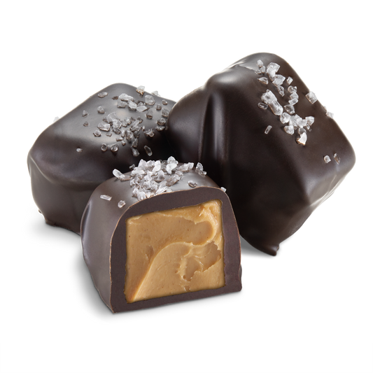 Dark Chocolate Peanut Butter Melts w/ Sea Salt